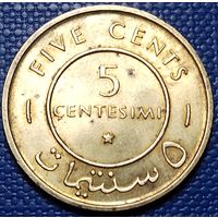 Сомали 5 чентезимо 1967 г.