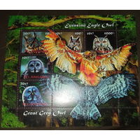 СЕРИЯ Блоков птицы  фауна MNH