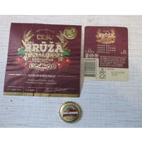 Этикетка + крышка от пива Латвия