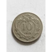 Австрия 10 геллер 1910