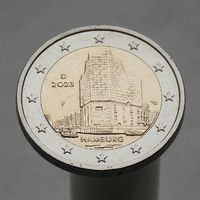 Германия 2 евро 2023 D  Гамбург Эльбская филармония