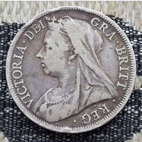 Великобритания 1/2 (пол) кроны 1895 года. Королева Виктория. Серебро. Сторгуй за свою цену, предложи обмен!