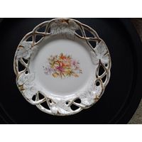 Тарелка плетёнка блюдо Германия Нижняя Силезия 19 - нач. 20 в.