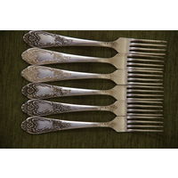 Вилки мельхиоровые  6 шт.  ( 17,5 см ) А 3