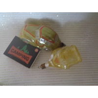 Машинка и Домик  желтые прозрачные. Торги с 1 руб.