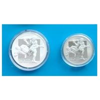 20 рублей 2003 серебро + 1 рубль 2003 медно-никель "Вольная борьба"