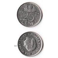 25 центов Нидерланды 1973 года