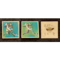 Хоккей. Футбол. Переливной значок