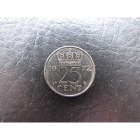 Нидерланды.25 центов.1972. С 20 копеек. Распродажа коллекции. Смотрите другие лоты.