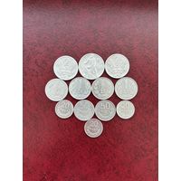 Польша комплект монет 5, 2,  1 злотый, 20, 50 грошей (1958-1977)