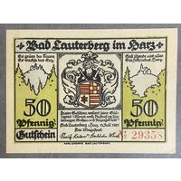 Нотгельд Бад-Лаутерберг 50 пфеннигов 1921 год. Веймарская республика