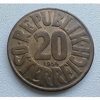 Австрия 20 Грошей, 1954  5-5-13