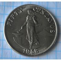ФИЛИППИНЫ  50 СЕНТАВО 1958 ГОД
