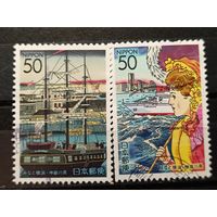 Япония, 2002. Корабли в порту Иокогама, полная серия. Mi-2,4 евро гаш.