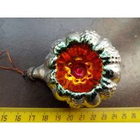 Новогодняя игрушка цветок 7,5 см СССР