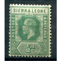 Британские колонии - Сьерра-Леоне - 1912г. - король Георг V, 1/2 P - 1 марка - MH [Mi 81]. #4-B5-130-A-1
