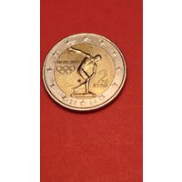 2 Евро 2004. Греция. XXVIII летние Олимпийские Игры, Афины 2004. С рубля. (01)