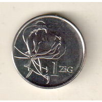 Зимбабве 1 золотой 2024