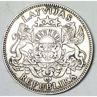 РАСПРОДАЖА!!! - ЛАТВИЯ 1 лат 1924 год  (серебро)