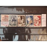 Полная серия Франция Ми 996-1000 1954 года