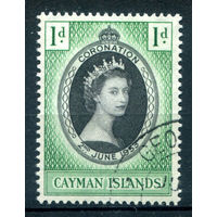 Британские колонии - Каймановы острова - 1953г. - коронация королевы Елизаветы II - 1 марка - полная серия, гашёная [Mi 151]. #2-Bc-40-A-1