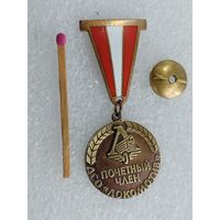 Знак. Почётный член ДСО "Локомотив". тяжёлый, винт