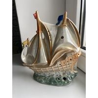 Новогодняя распродажа !Светильник настольный ( арома ) ГДР ( фарфор) потери +некомплект