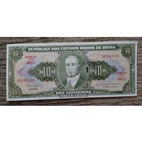 Werty71 Бразилия 10 крузейро 1962 аUNC банкнота