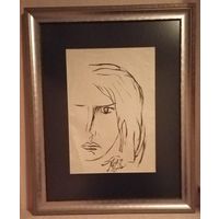 Рисунок А. Исачев.  Тушь, бумага. Оформлен