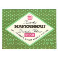 Этикетка пива Hafenbrau Германия П828