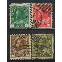 GB Доминион Канада 1911 GV Стандарт #92в,93в,94А,98А