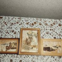 Три картины из бересты ручной работы