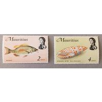 Рыбы, ракушки. Маврикий, 1969