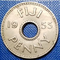 Фиджи 1 пенни 1955 г.