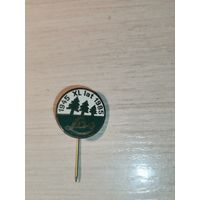 Знак "40 лет Польским государственным лесам", 1945-1985, эмали, тяжёлый металл.