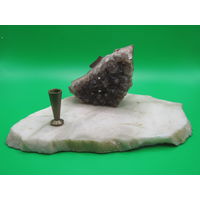 "Подставка для ручек". Ручная работа. Камень. Кварц. Латунь. м