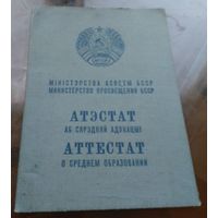Аттестат Бобруйск 9-я школа с проиизвод. обучением 1966 год