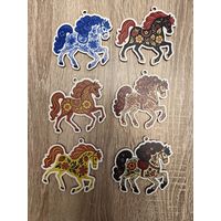 Деревянные лошадки 6 штук