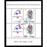 Международная филателистическая выставка  Польша 1989 год 1 малый лист