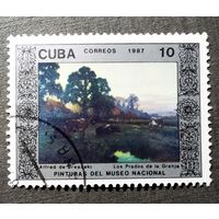 Марка Куба 1987 год Национальный музей Живопись