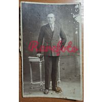 1930-е Открыточный формат джентельмен межвоенная Польша (Западная Беларусь) типажи ретро фото