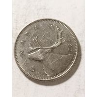 Канада 25 центов 1982