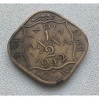 Индия - Британская 1/2 Анна, 1942 Надпись "INDIA"  6-3-51