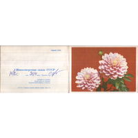 Бланк телеграммы 1972г. "Георгины" худ. и фото В. Суханов