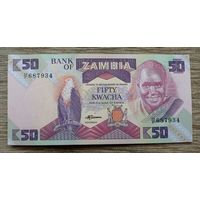Werty71 Замбия 50 квача 1986 1988 UNC банкнота