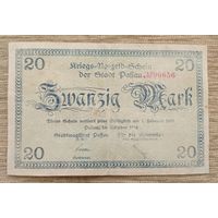 Werty71 Германия 20 марок 1918  банкнота Пассау