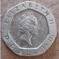 Великобритания 20 пенсов, 1987 г.,  KM# 939