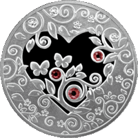 Моё сердце. 20 рублей. Серебро