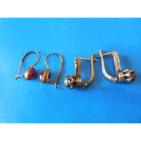 Старые серьги. Серебро.