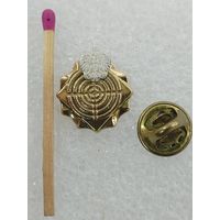Знак-фрачник ПНР. За отличную стрельбу. тяжёлый, накладной, цанга